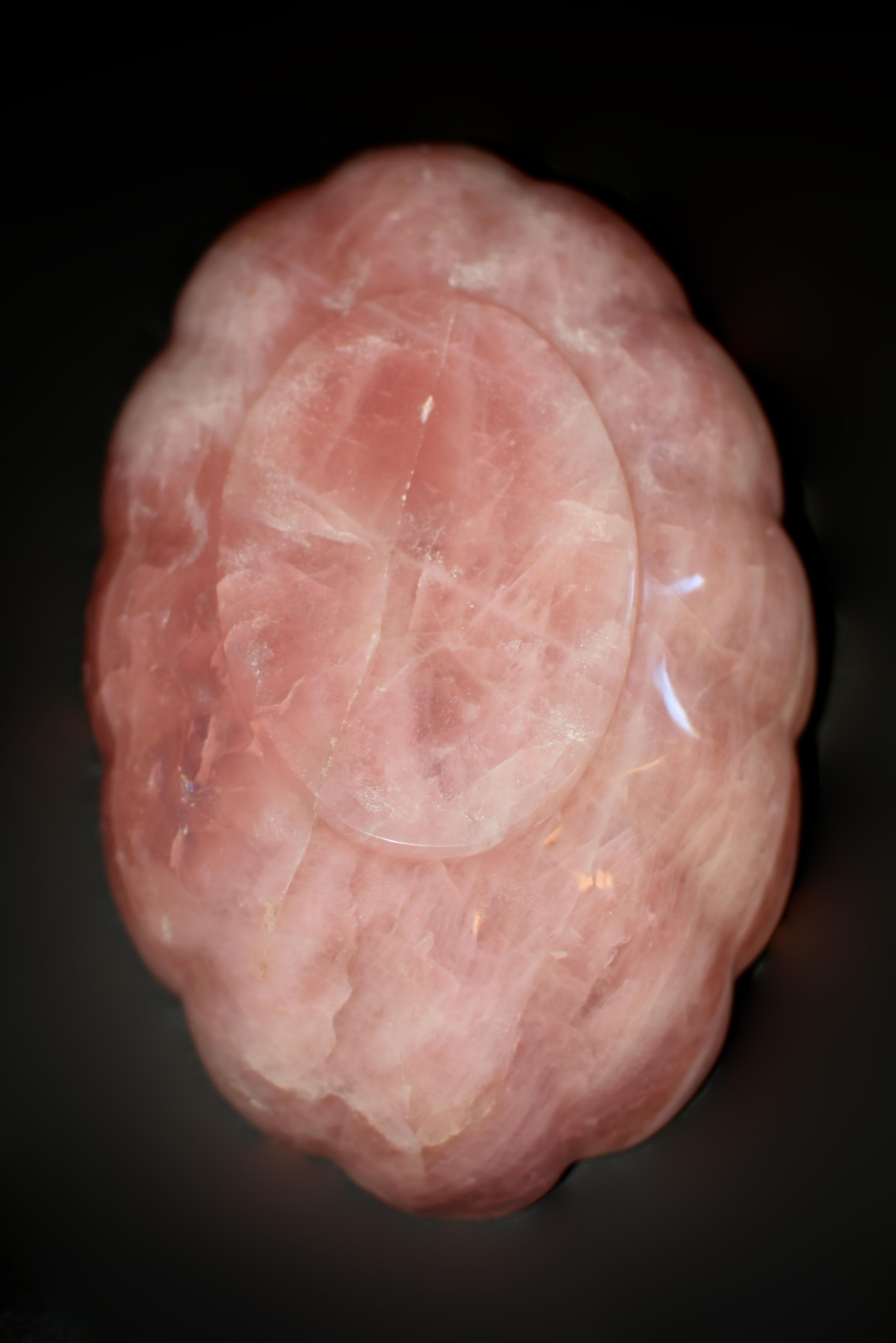 Rose Quartz Lotus Bowl 11