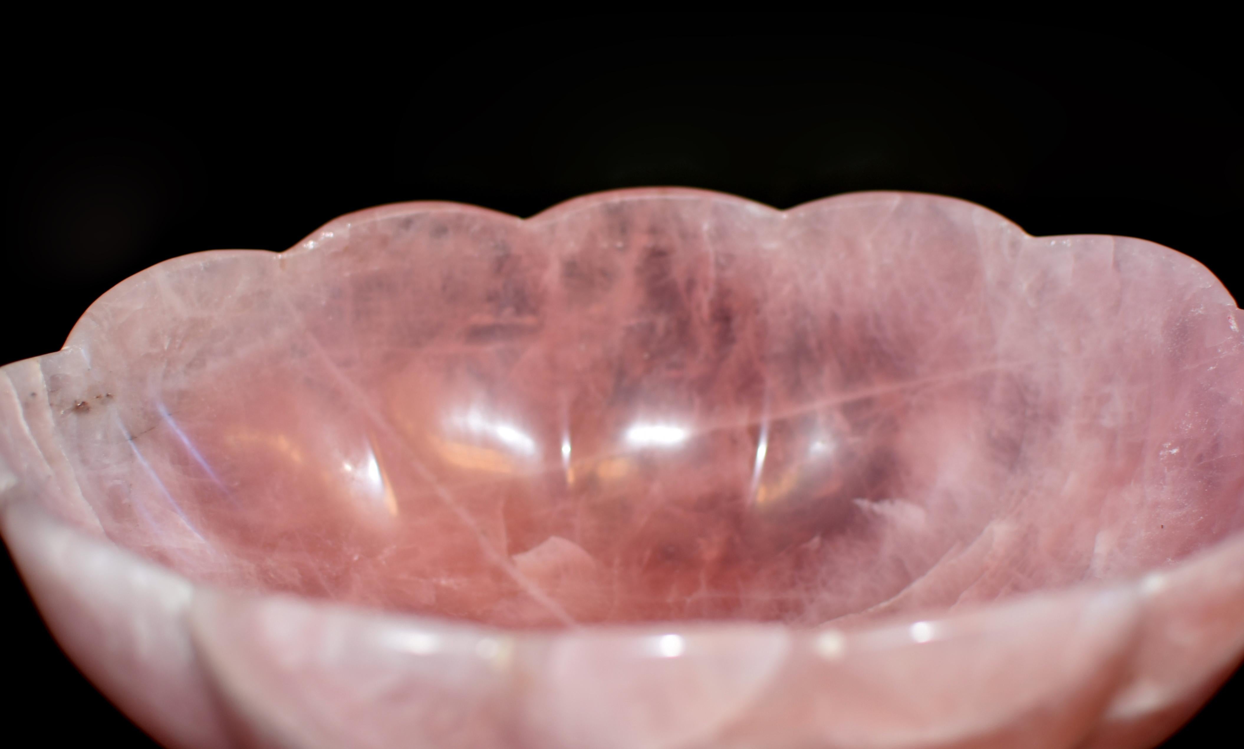 Rose Quartz Lotus Bowl 11