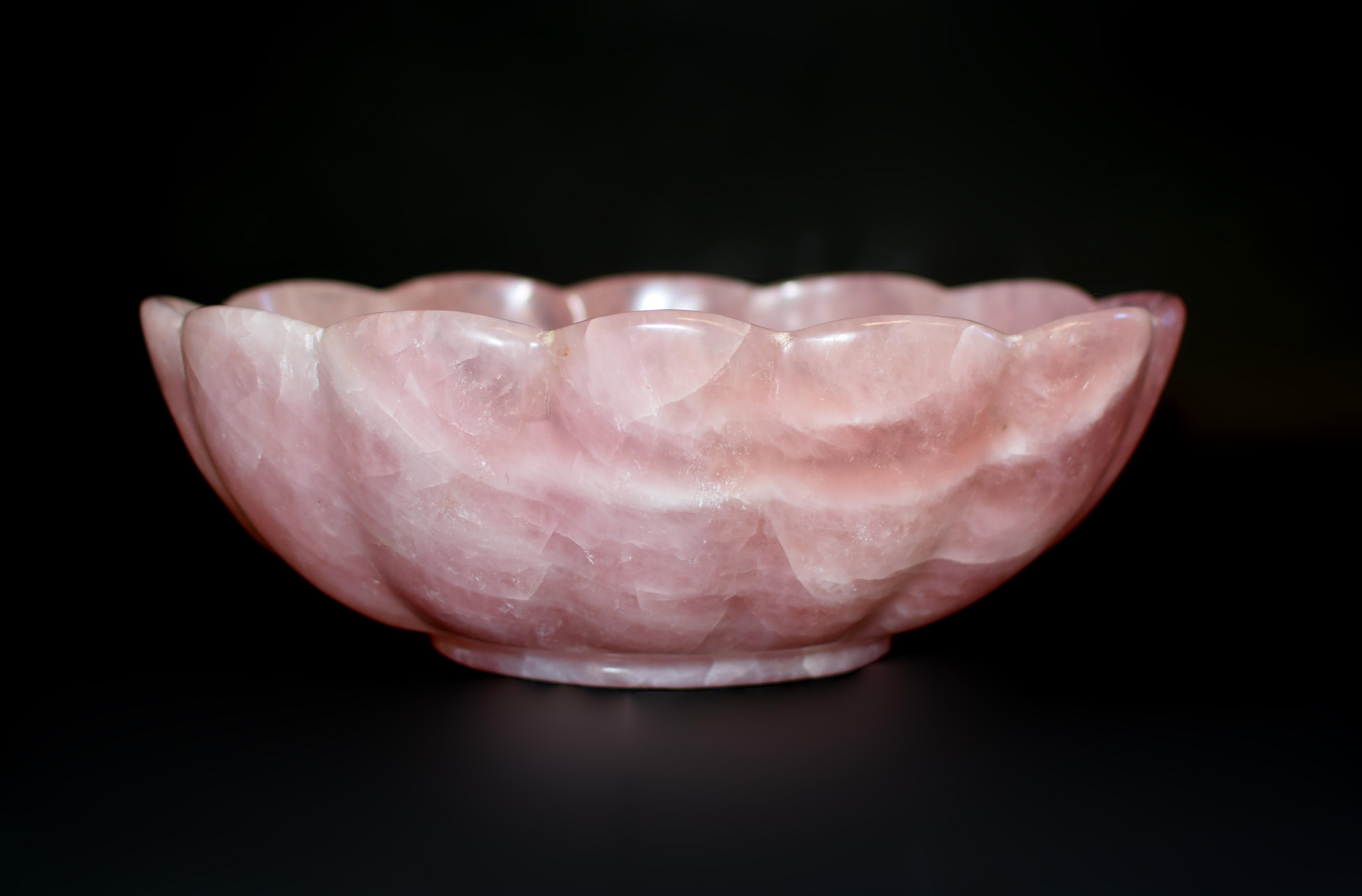 Rose Quartz Lotus Bowl 11