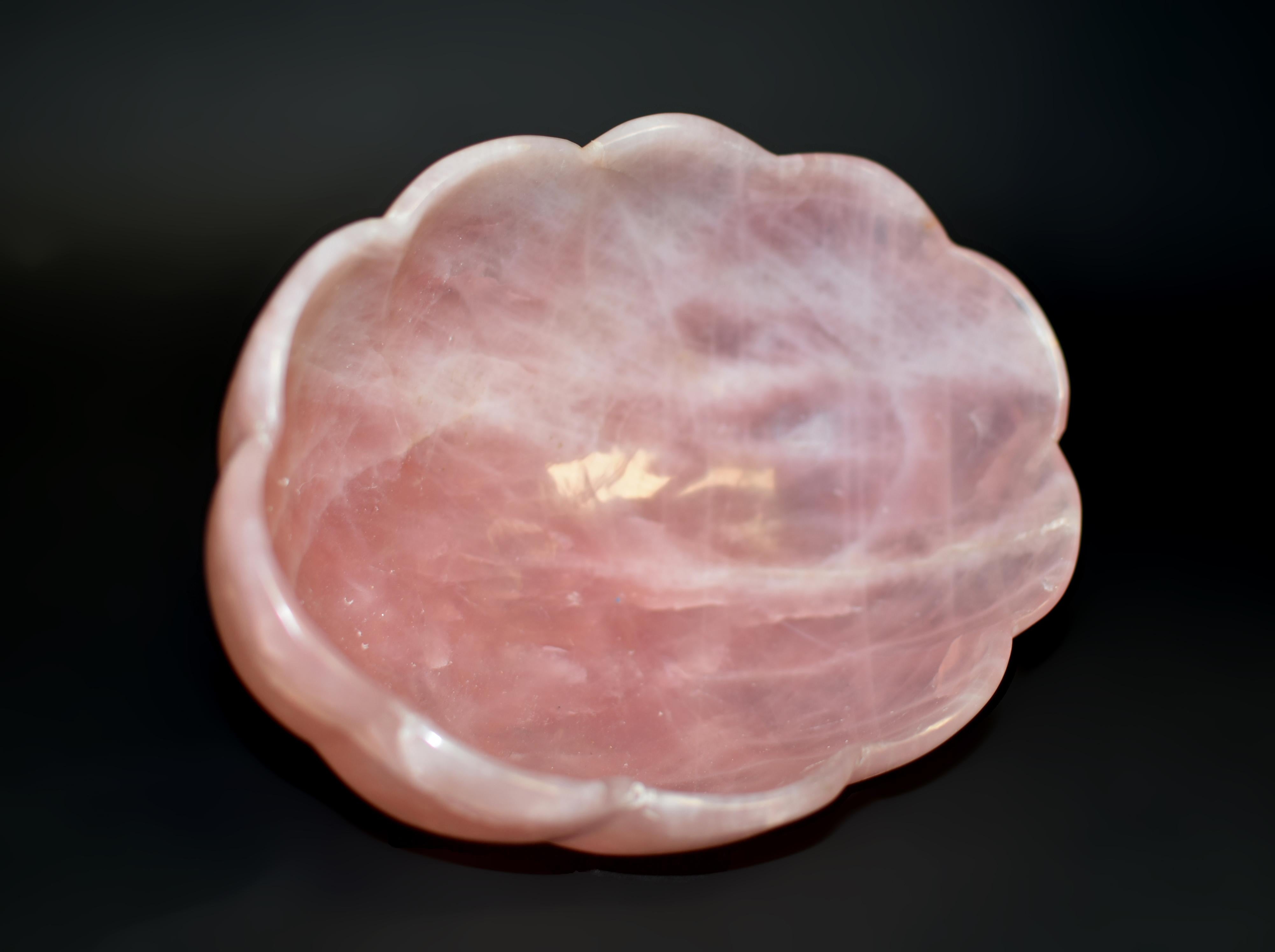 Quartz Rose Lotus Bowl 8