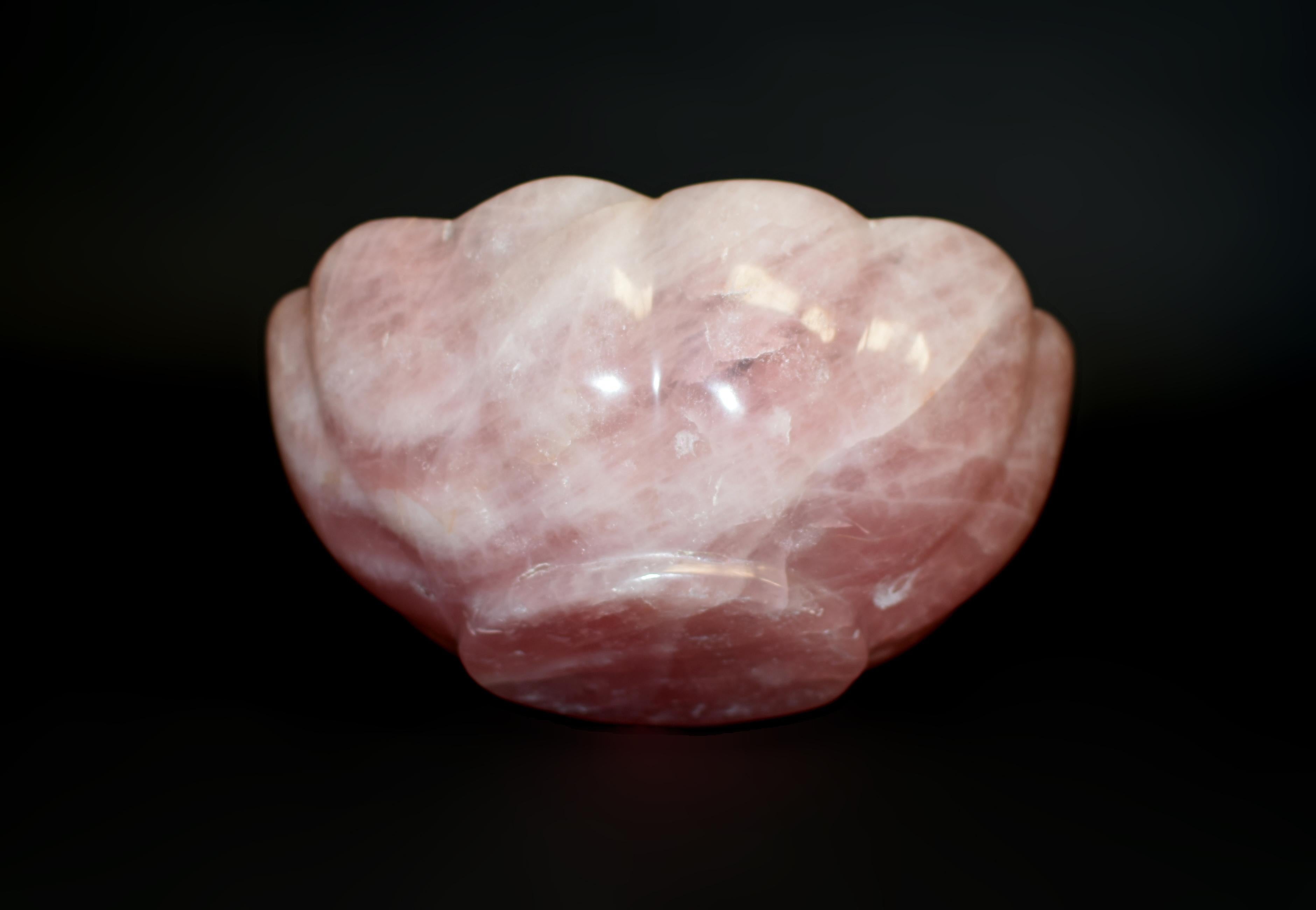 Quartz Rose Lotus Bowl 8