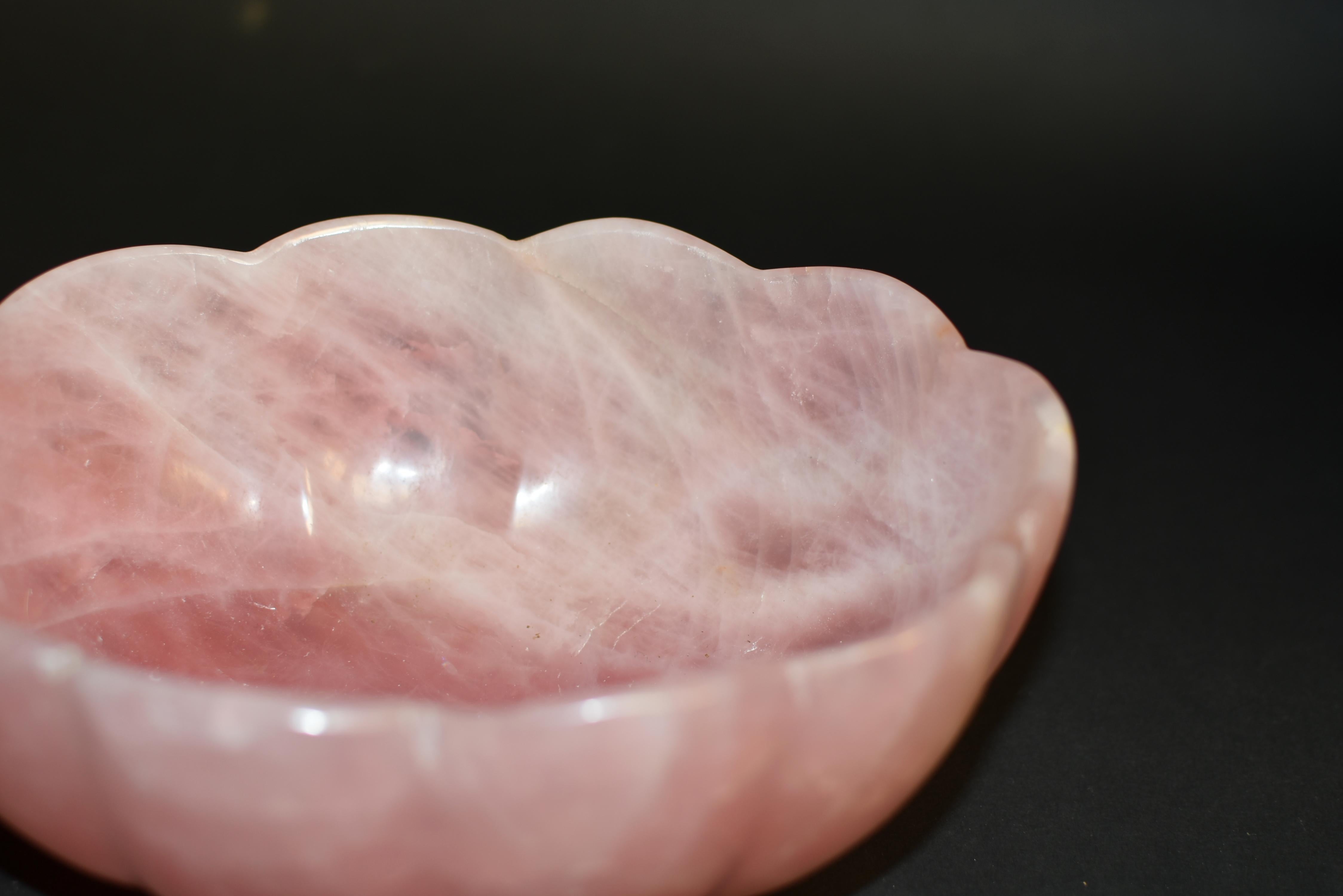 Quartz Rose Lotus Bowl 8