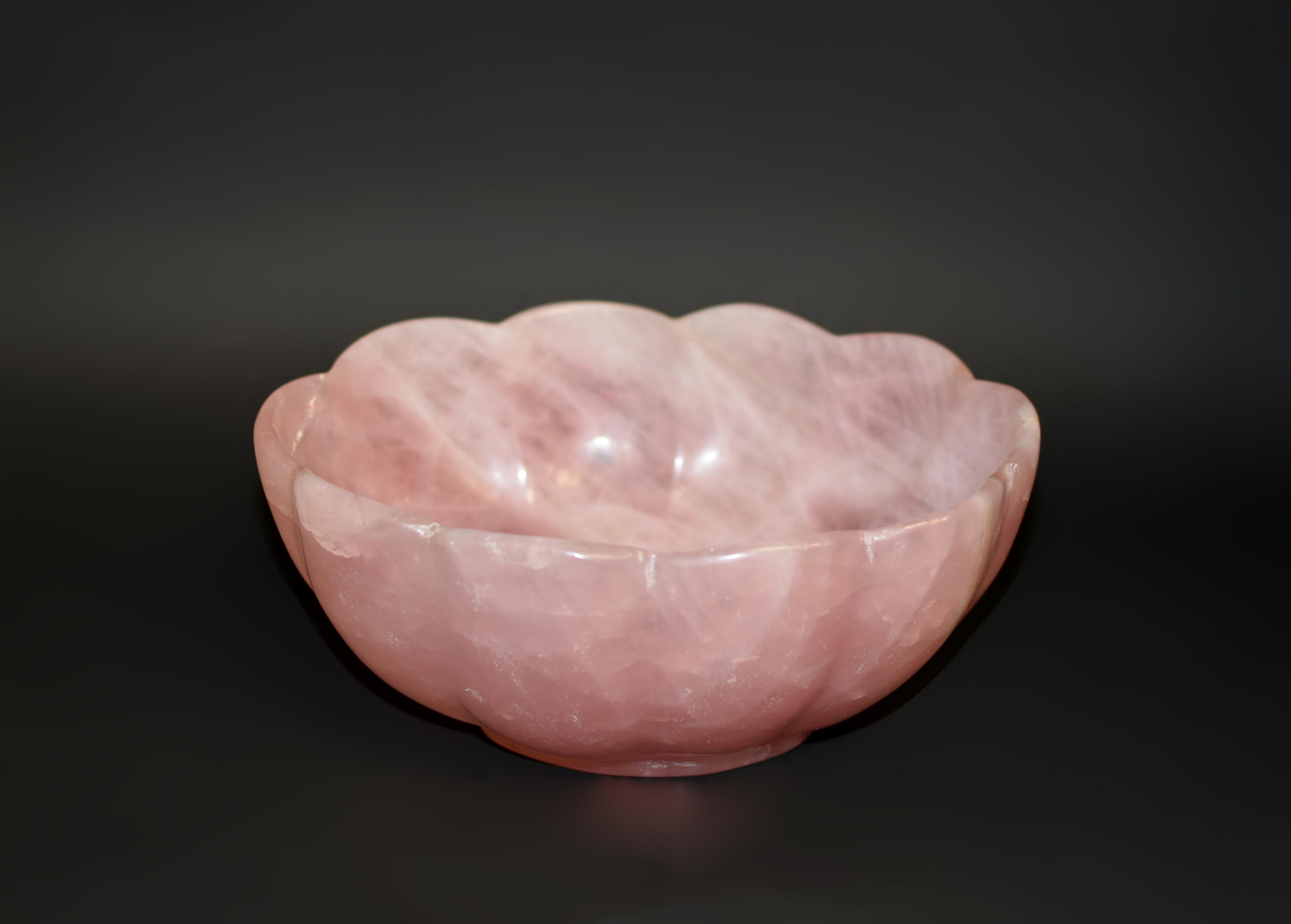 Quartz Rose Lotus Bowl 8