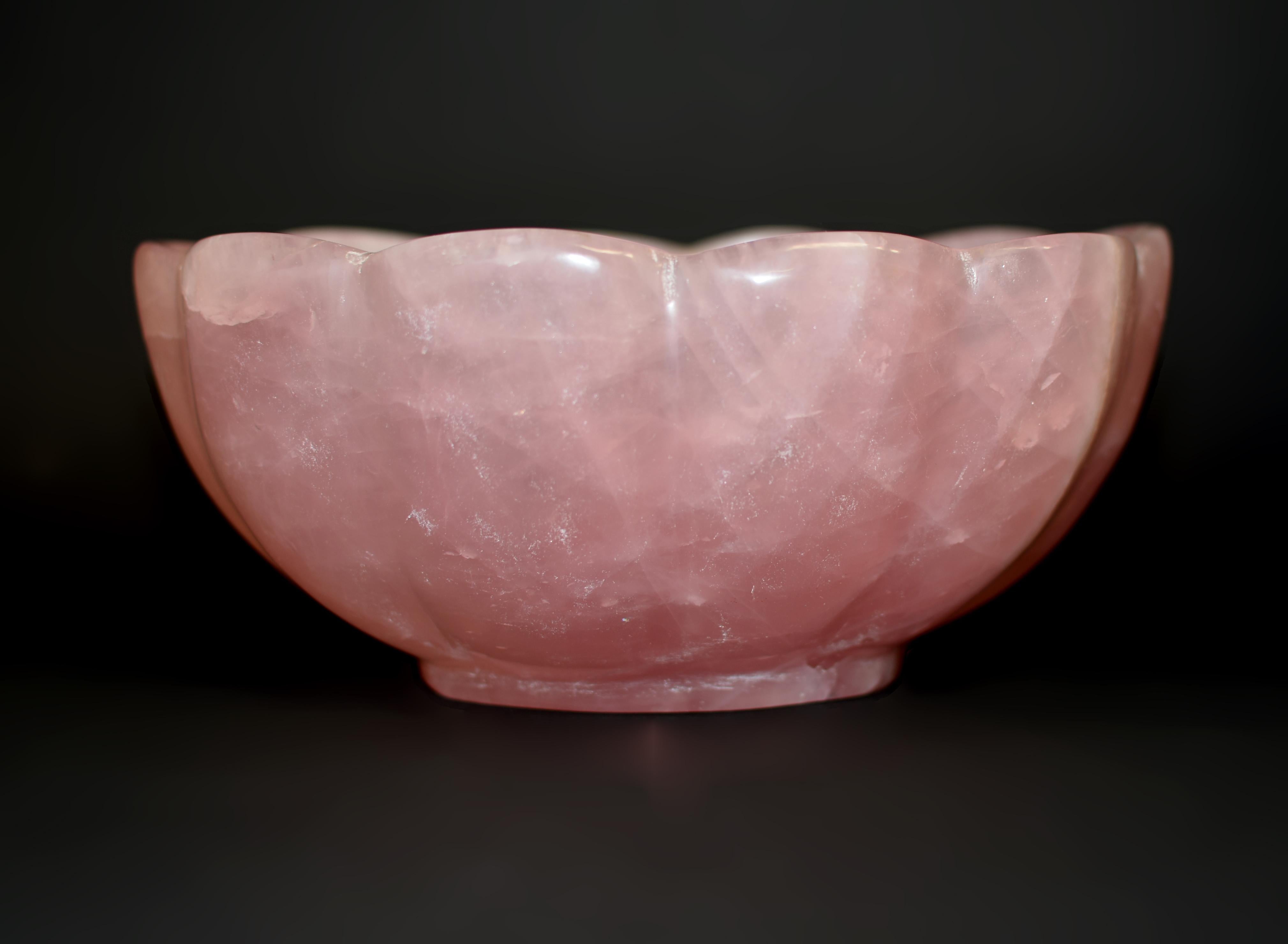 Indien Quartz Rose Lotus Bowl 8