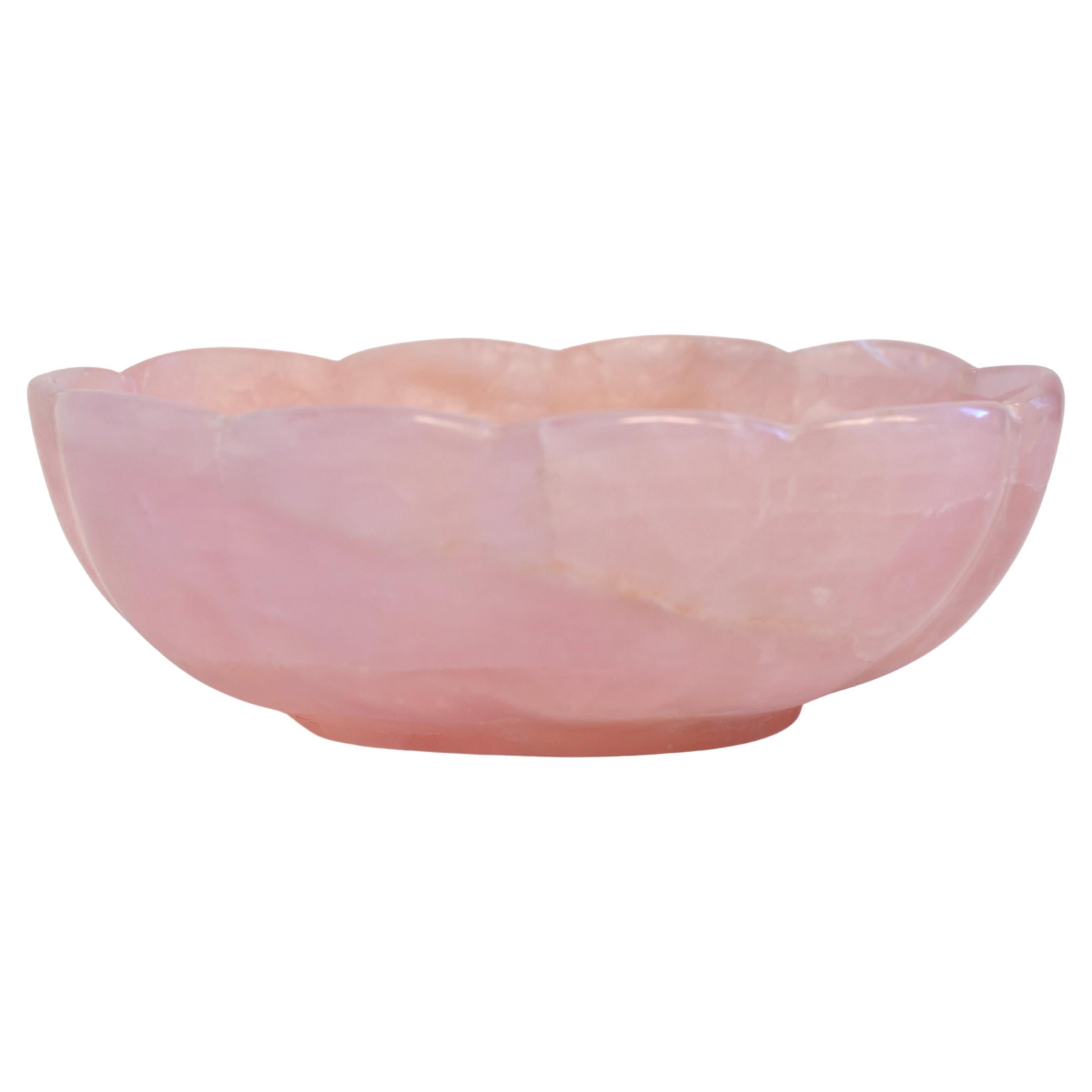 Bol Lotus en Quartz Rose 9" (en anglais)
