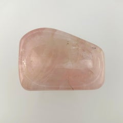 Rose Quartz, Natural Crystal, Polished Freeform Bowl, Brazil