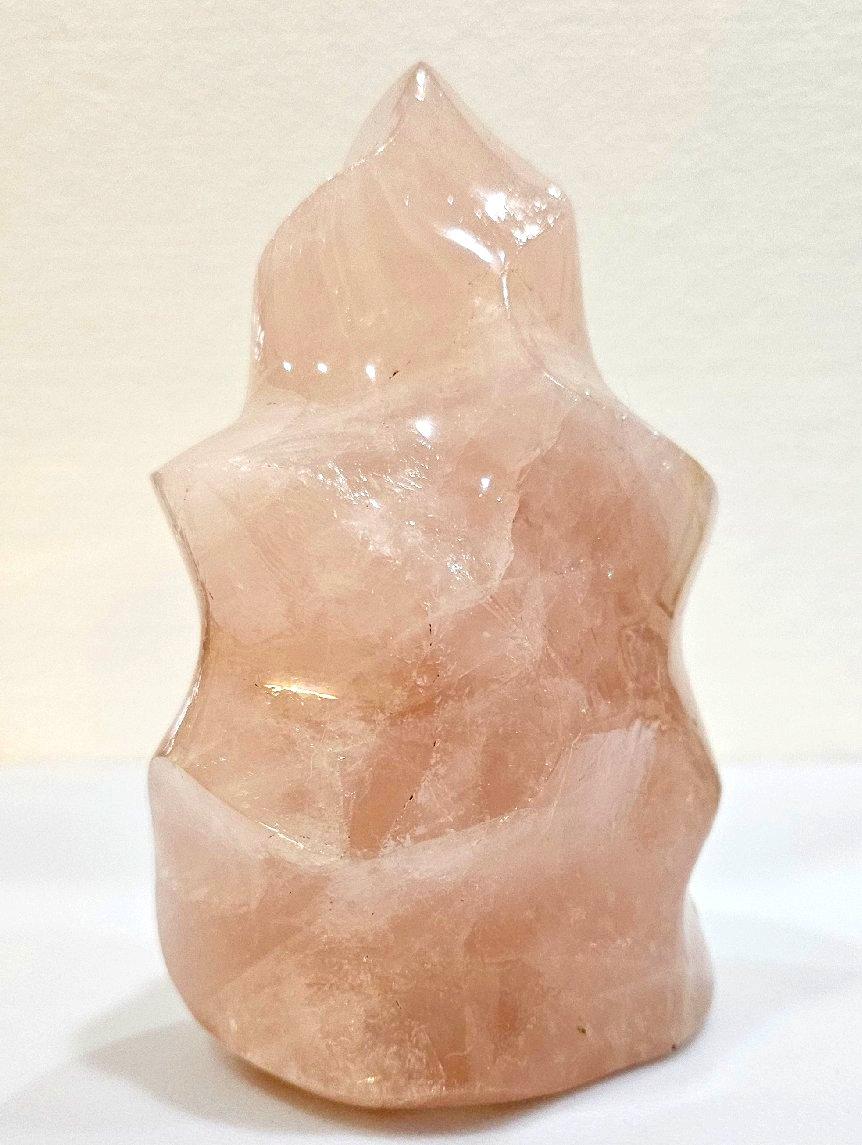 Escultura Llama de Cuarzo Rosa Natural Tallado - OFERTA DE CIERRE Moderno orgánico en venta