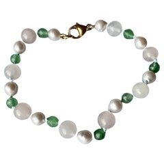 Rose Quartz Pearl Crysophrase Bead Bracelet J Dauphin