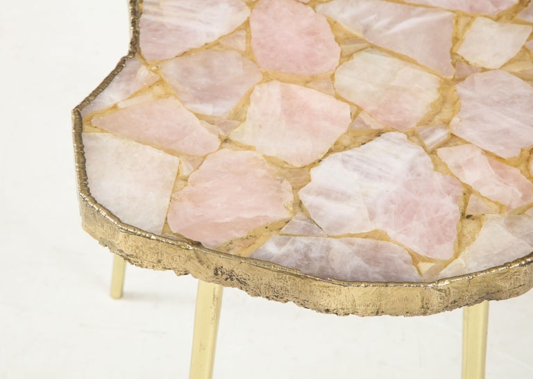 Rose Quartz Side Table at 1stDibs | pink quartz side table, rose quartz ...