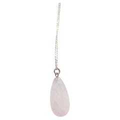 Rose Quartz Sterling Silver pendant necklace  by nlanlaVictory