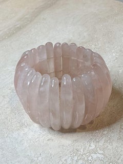 Vintage Boho Rose Quartz Stretch Cuff