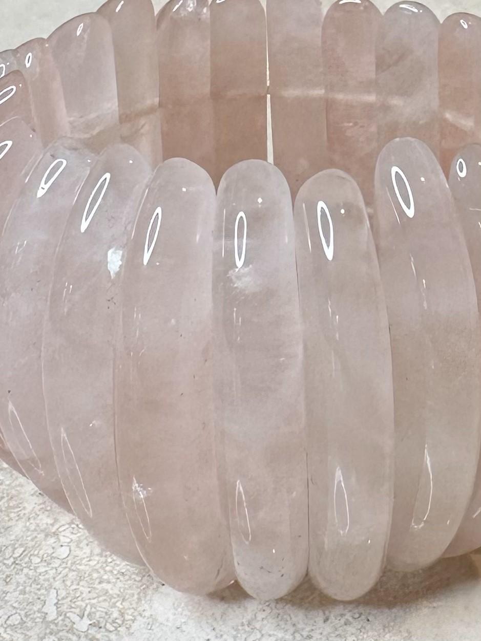 Bead Vintage Boho Rose Quartz Stretch Cuff