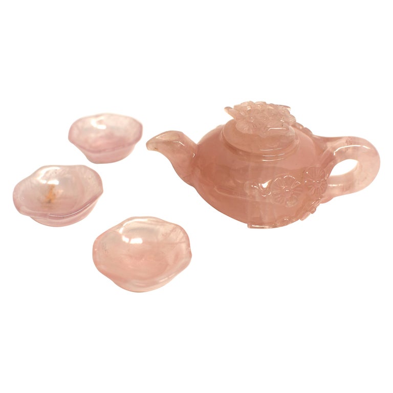 Rose Quartz Tea Set For Sale at 1stDibs