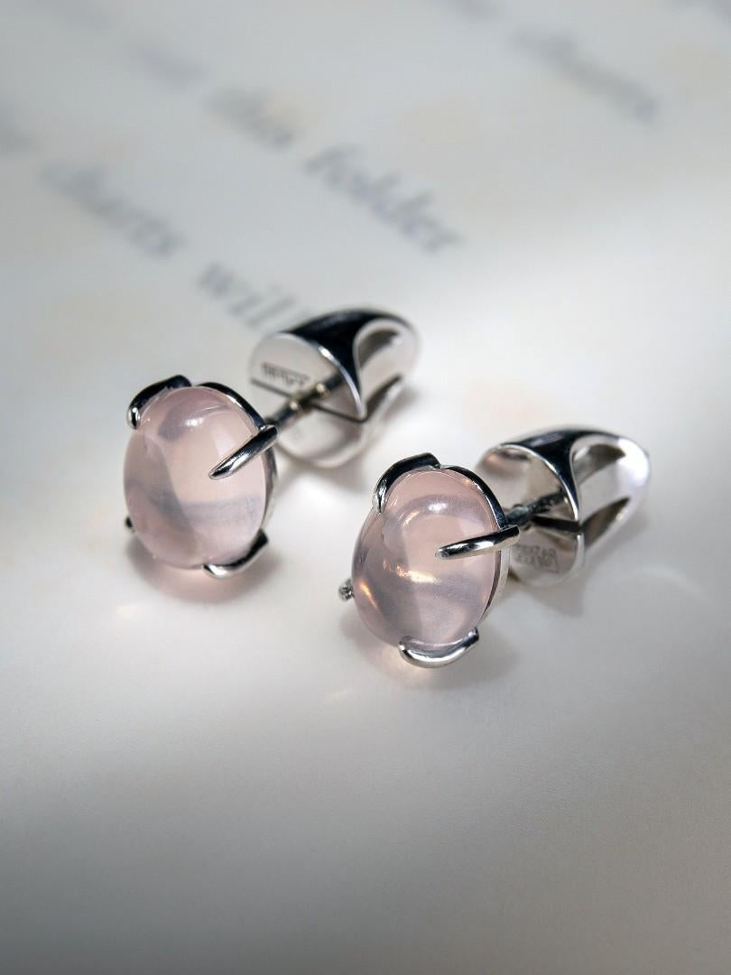 14K white gold earring with natural Rose Quartz
rose quartz origin - Brazil
stone measurements - 0.16 x 0.24 x 0.31 in / 4 х 6 х 8 mm
quartz weight - 2.85 carats
earrings weight - 3.08 grams


We ship our jewelry worldwide – for our customers it is