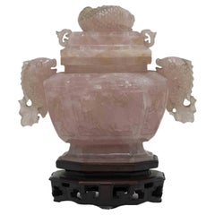 Encensoir de quarz rose, Chine, début du 20e siècle