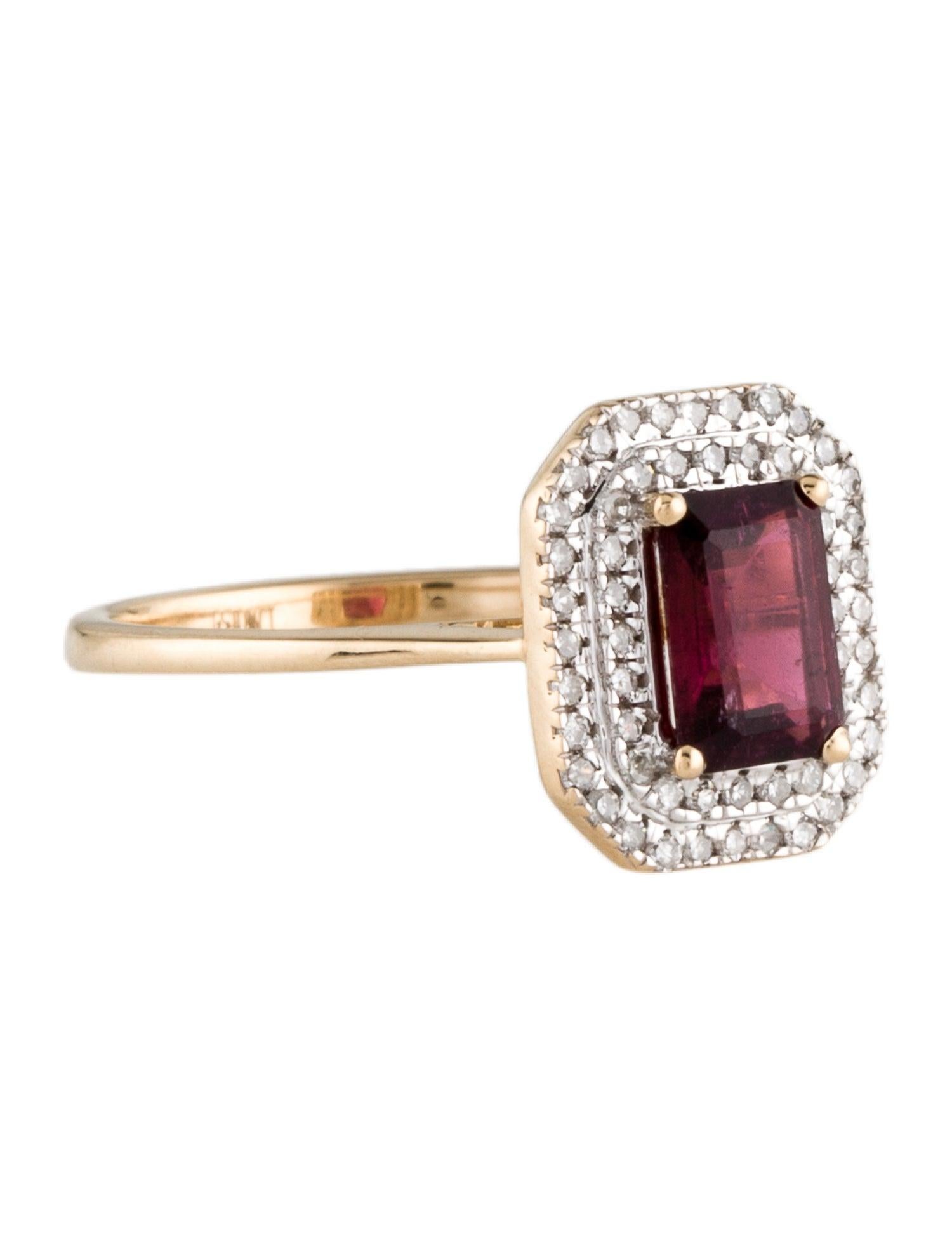 Elegance meets the brilliance of nature in our 'Rose Radiance' Rubellite and Diamond Octagon Ring, a masterpiece from Jeweltique's Vibrant Pink Treasures collection. Crafted with precision and passion, this ring is a tribute to the enchanting beauty