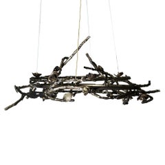 Lustre rond en forme de rose