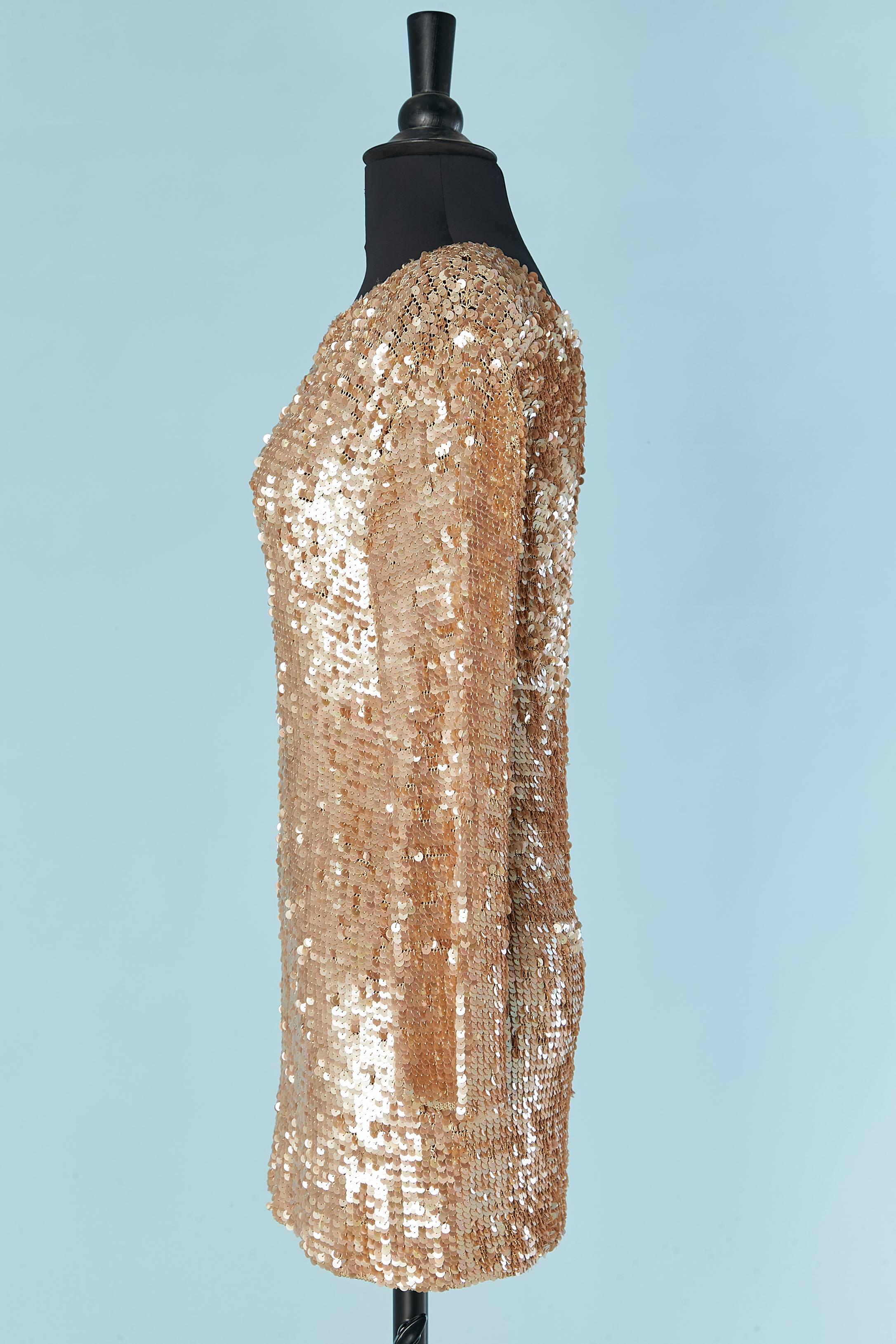 Mini-robe en paillettes roses sur une base en maille GIANFRANCO FERRE STUDIO Pour femmes en vente