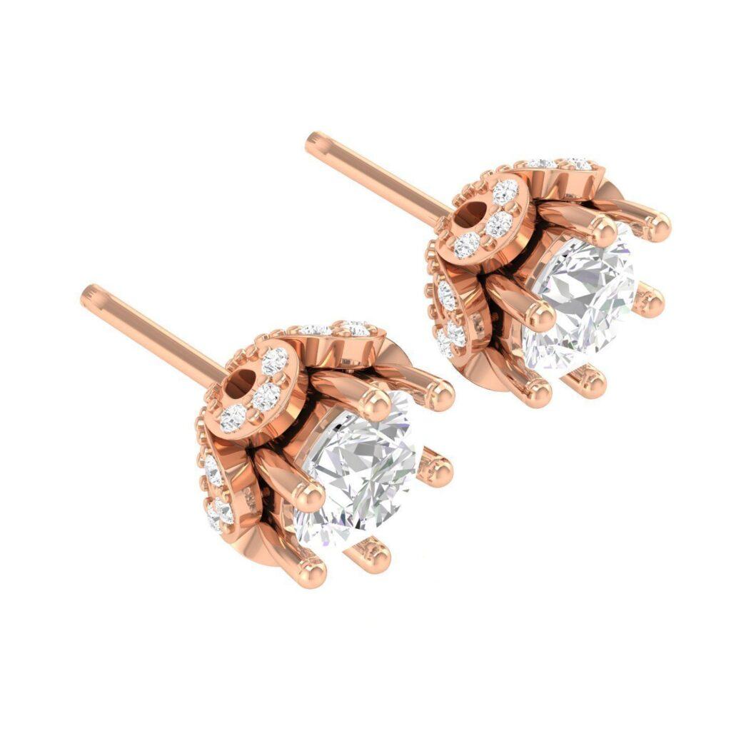 rose diamond earrings
