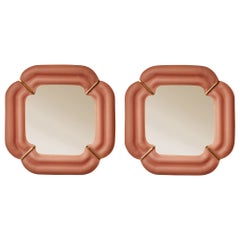 Miroirs en verre de Murano teintés de roses par Studio Glustin