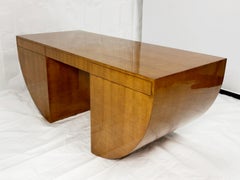 Rose Tarlow “Blotto” Desk in French Ash Veneer with Leather-Lined Drawers