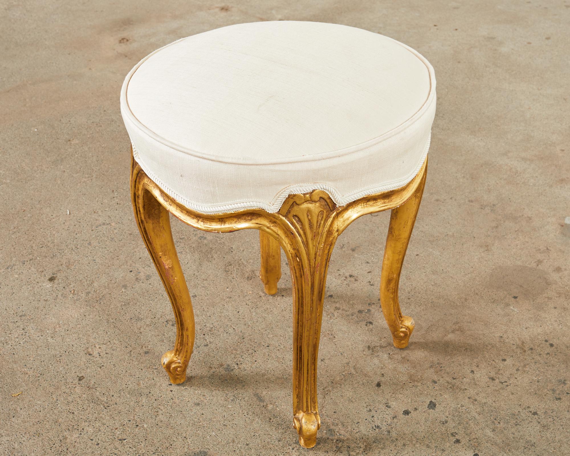 Rose Tarlow French Provincial Style Giltwood Carved Footstool For Sale 10