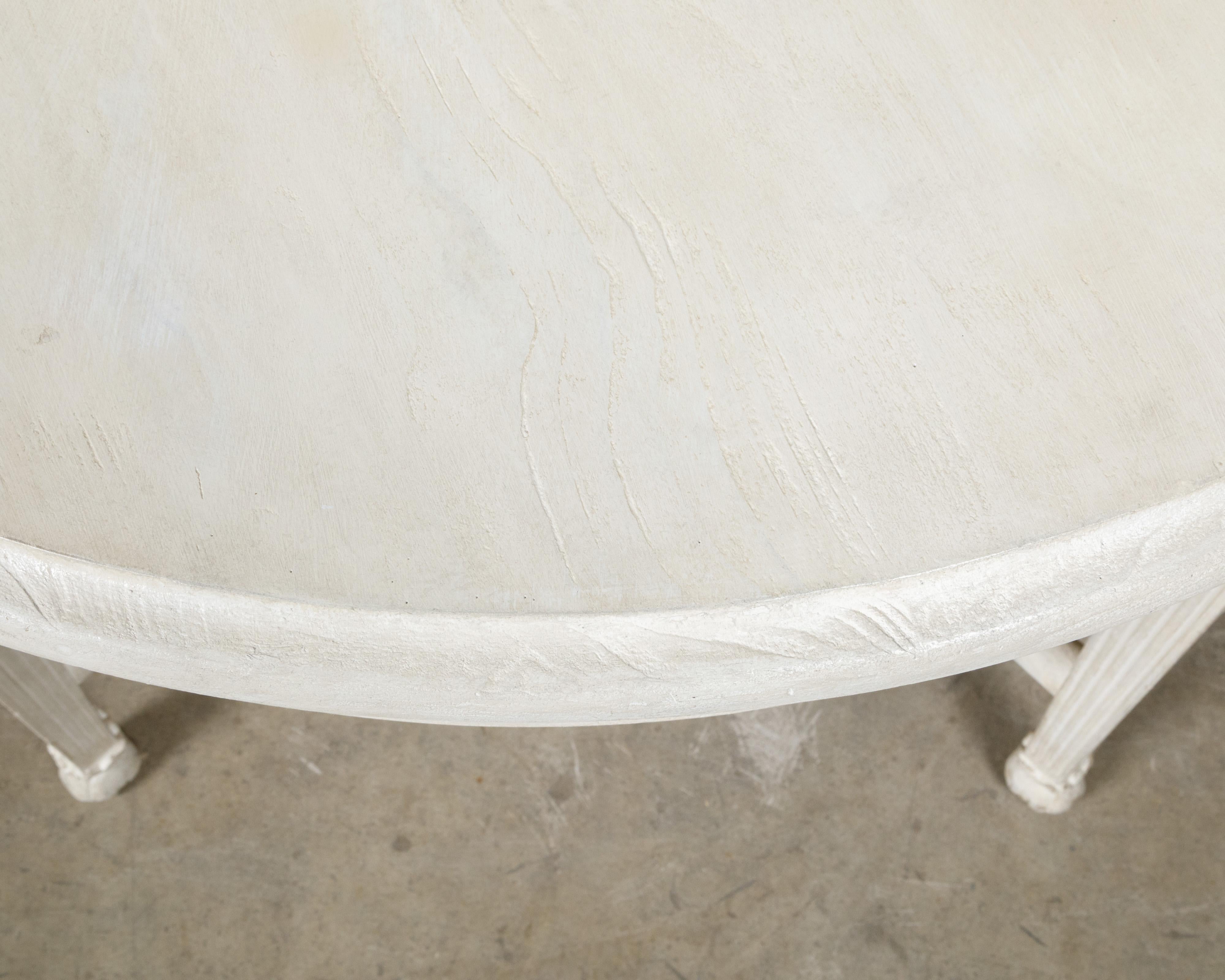Rose Tarlow Louis XVI Style Painted Pine Center Table with Fluted Tapering Legs For Sale 4