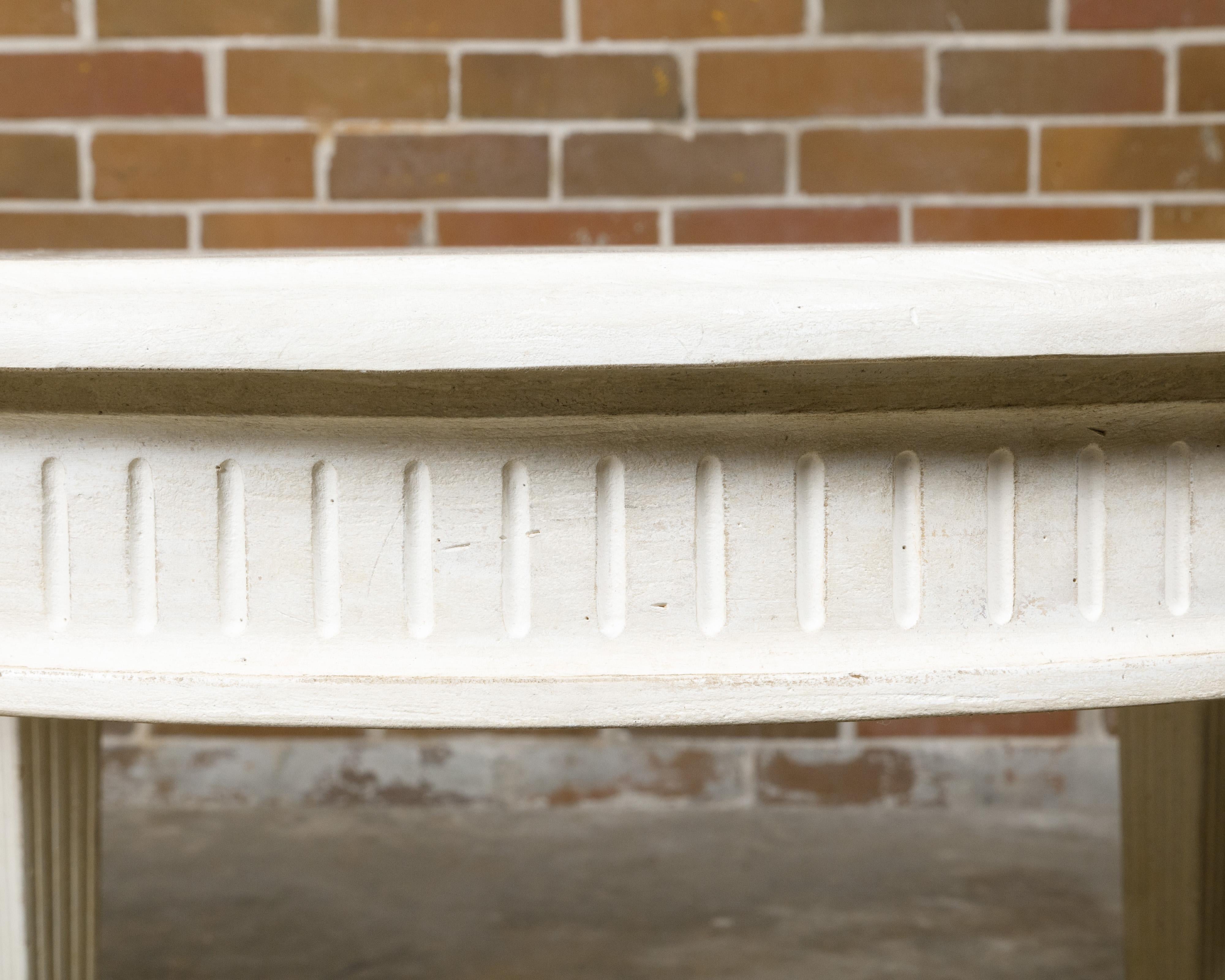 Rose Tarlow Louis XVI Style Painted Pine Center Table with Fluted Tapering Legs For Sale 3