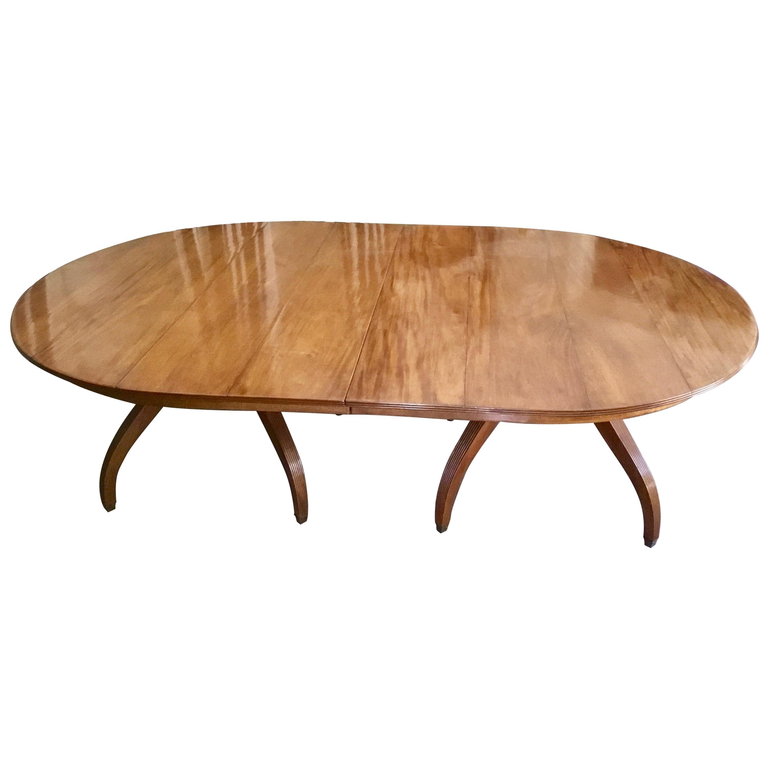 Rose Tarlow Mahogany Regency Dining Table Expands 10 122 inches