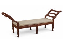 Rose Tarlow Melrose House Banco neoclásico italiano de nogal estilo siglo XVIII - Fortu