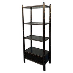 Rose Tarlow Melrose House Black & Gold Chinoiserie Etagere