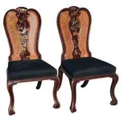 Antique Rose Tarlow Melrose House Chinoiserie Chairs - a Pair