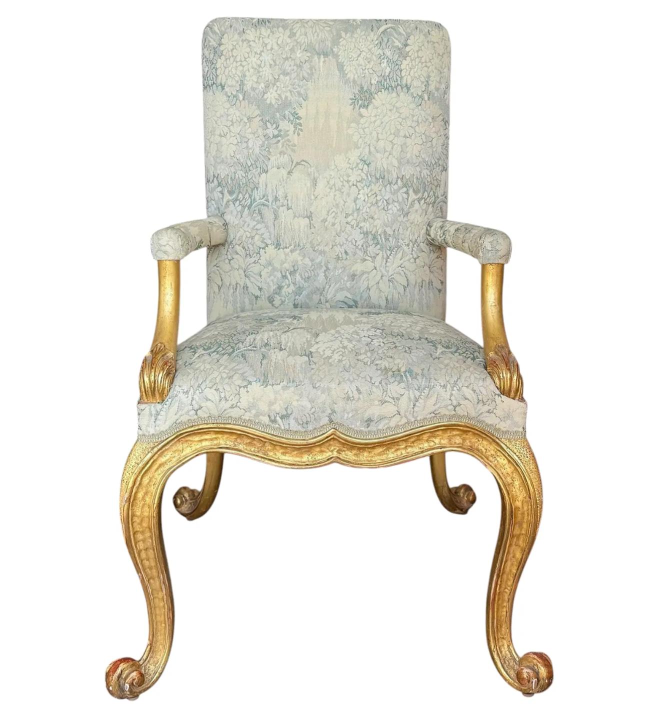 Rose Tarlow Melrose House Giltwood Kent Armchair 1 of 14 For Sale 1