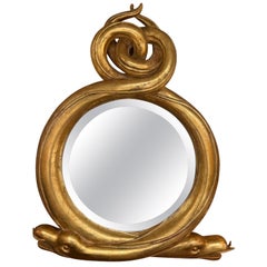 Rose Tarlow Melrose House Giltwood Serpent Mirror