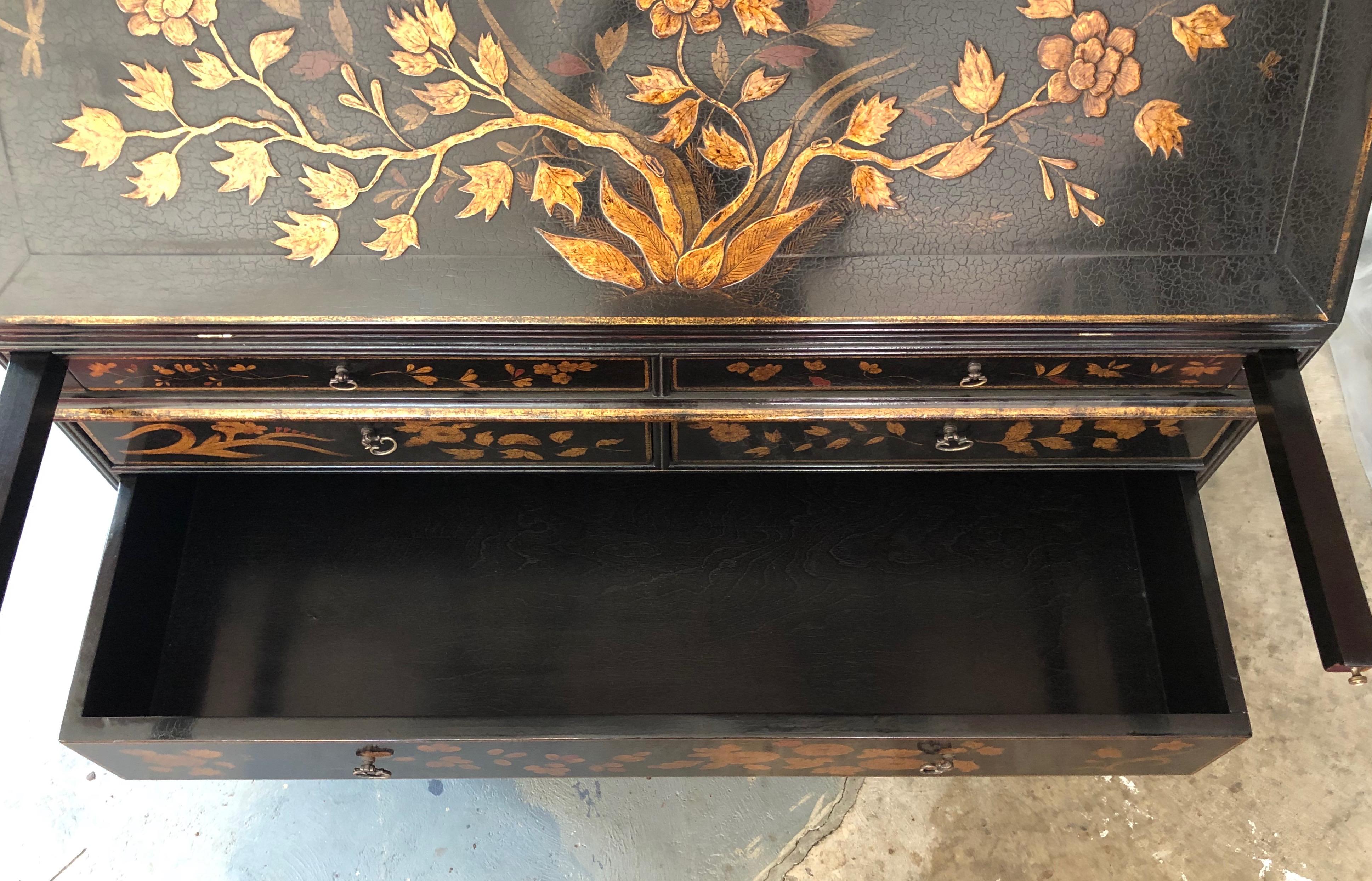 Rose Tarlow Queen Anne Style Chinoiserie Secretary 3