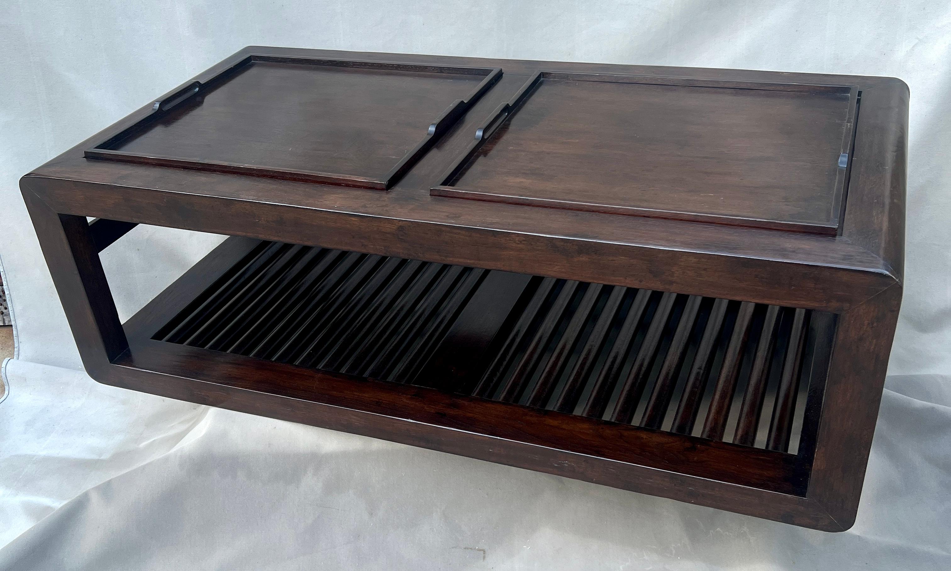 American Rose Tarlow Raison Mahogany Chinese Coffee Table For Sale