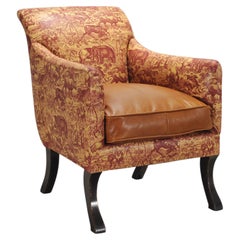 Sillón «Sabreleg» de Rose Tarlow, estilo Regency, con tela «Safari»