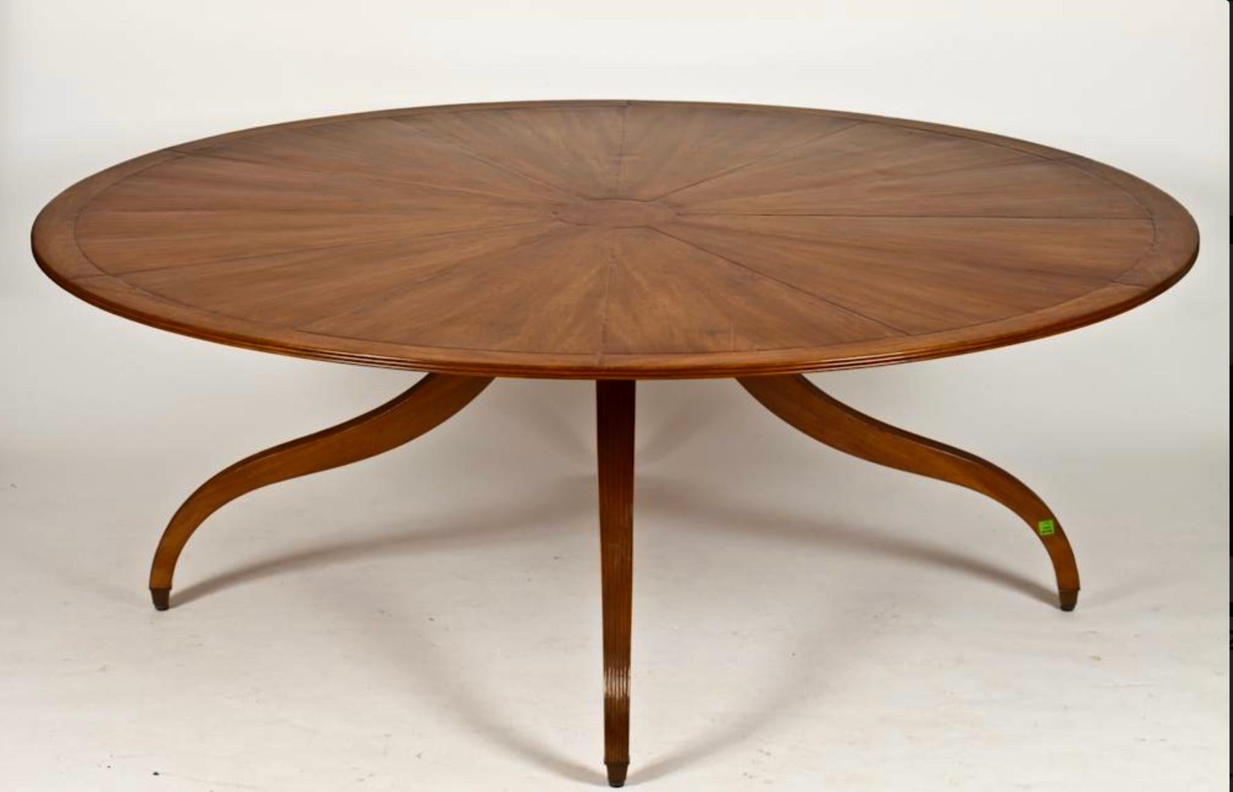 American Rose Tarlow Regency Style Mahogany Dining Table
