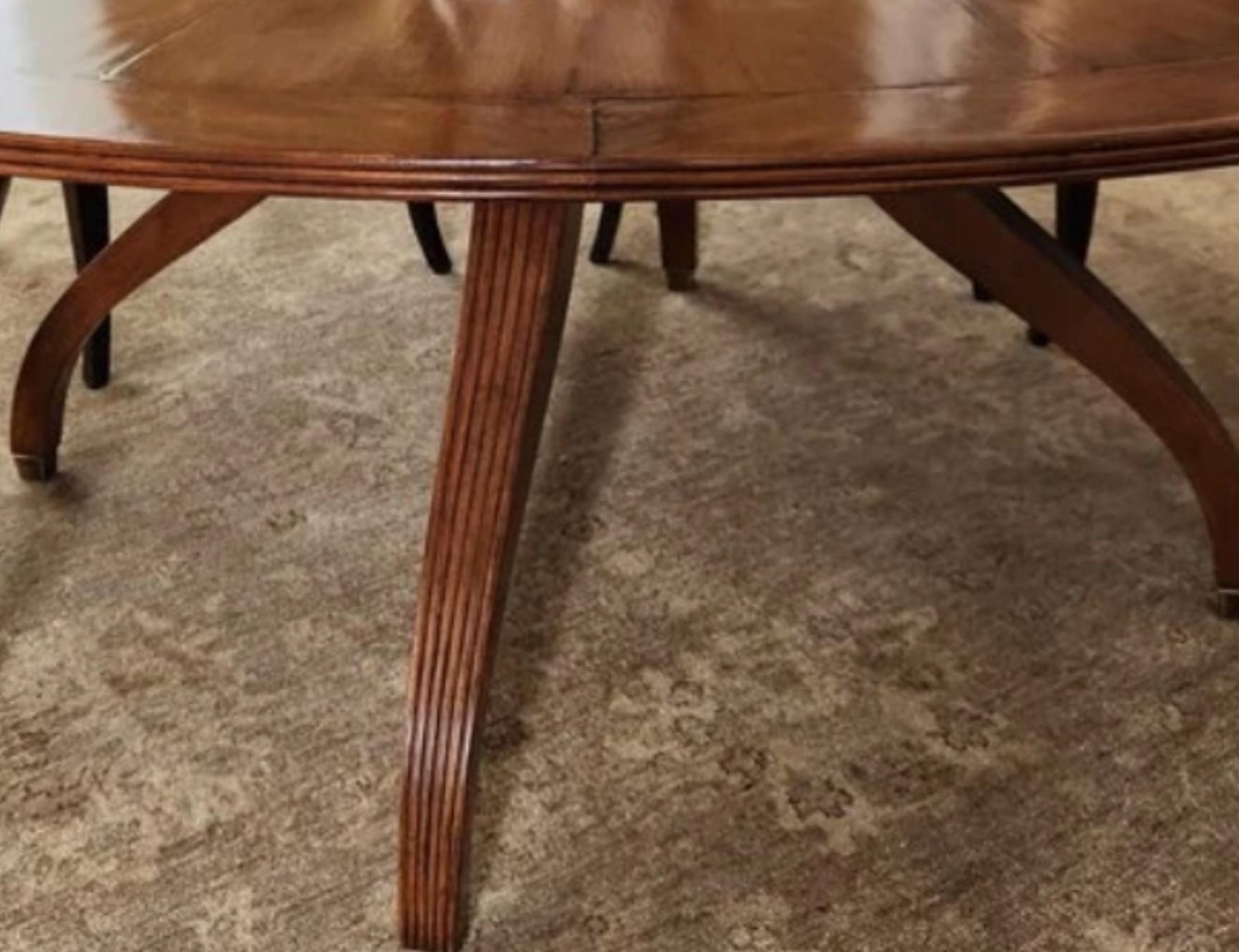 Rose Tarlow Regency Style Mahogany Dining Table In Good Condition In LOS ANGELES, CA