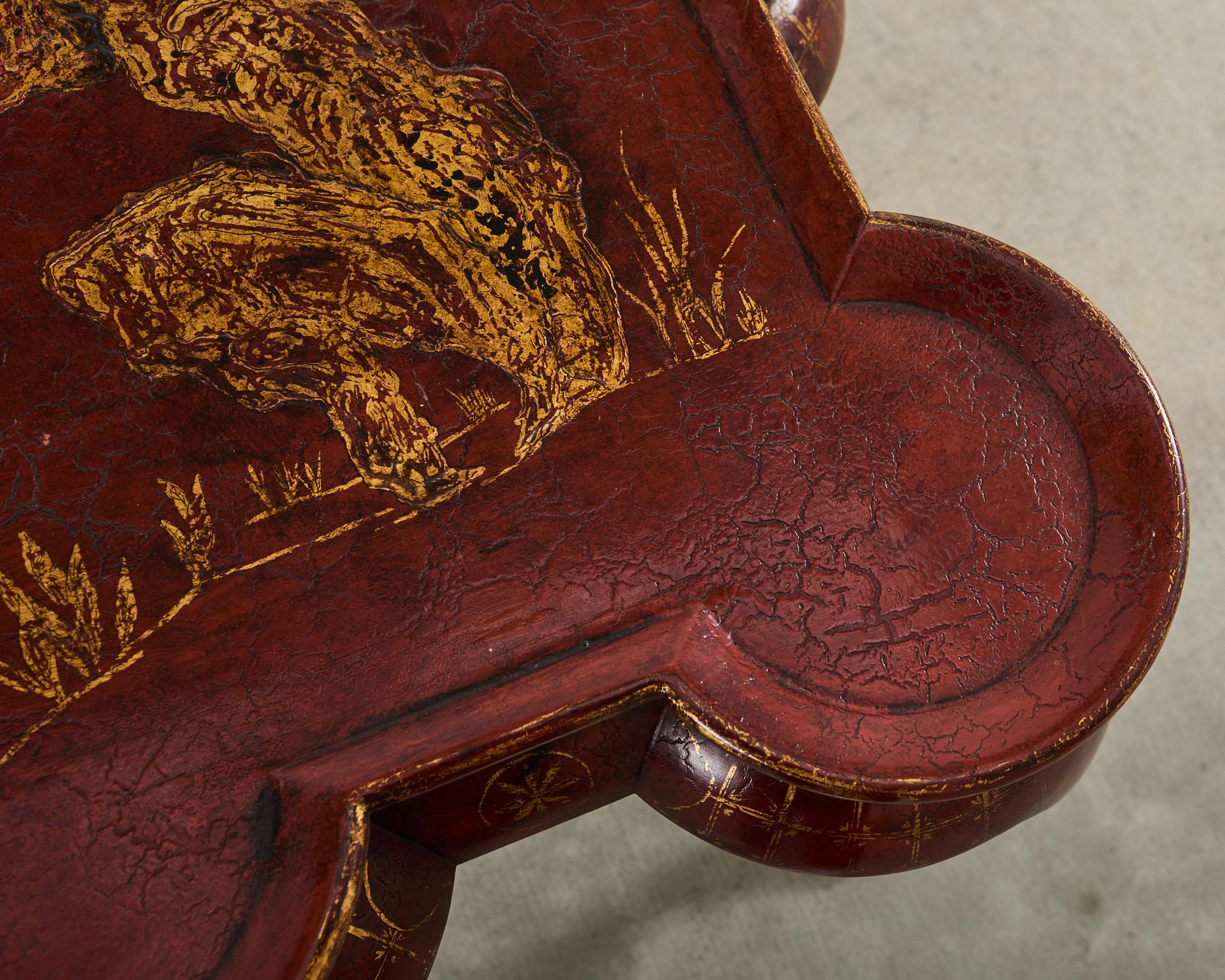 Rose Tarlow Tavolo da Cocktail Smerlato Decorato Chinoiserie in vendita 5