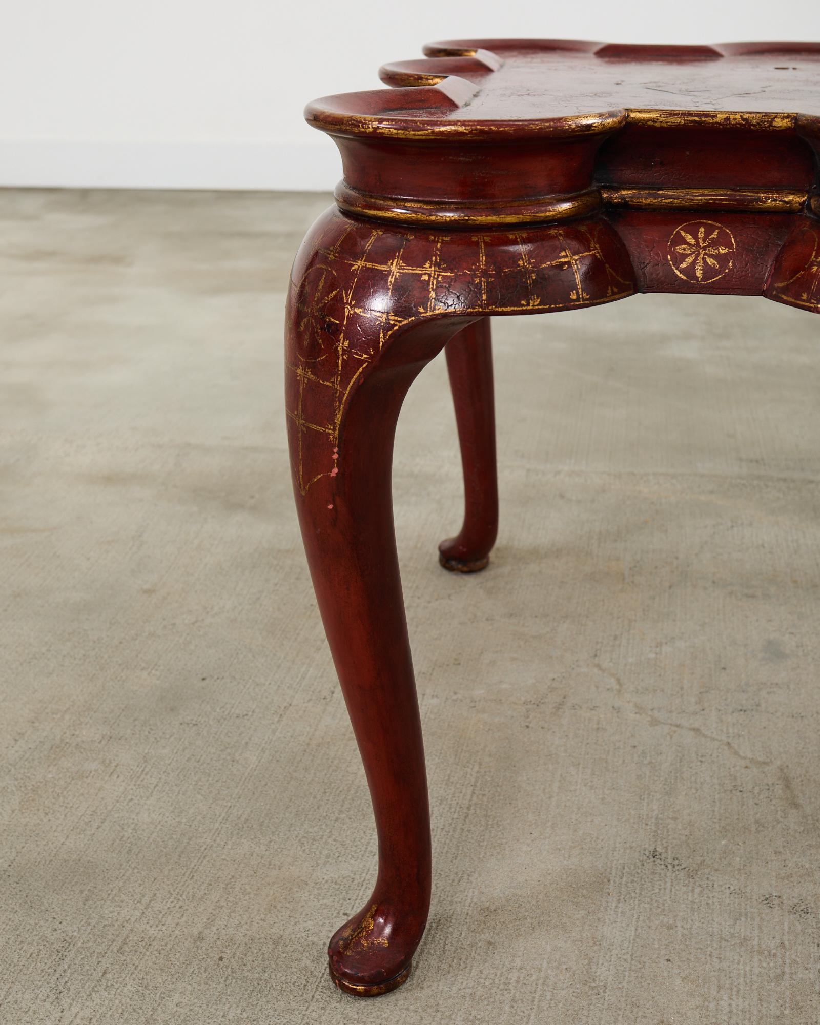 Rose Tarlow Tavolo da Cocktail Smerlato Decorato Chinoiserie in vendita 7