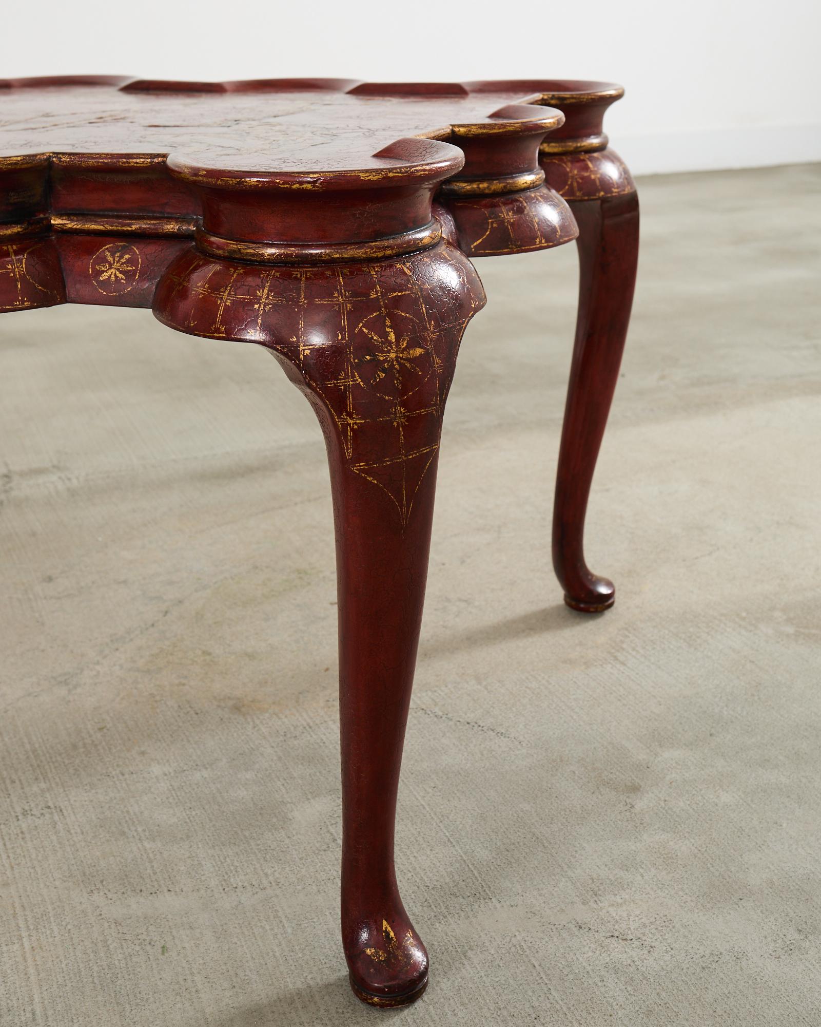 Rose Tarlow Tavolo da Cocktail Smerlato Decorato Chinoiserie in vendita 10