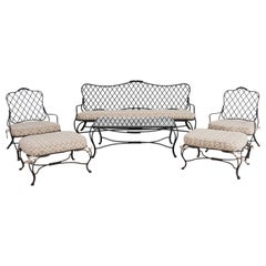 Rose Tarlow Style Iron Twig Garden Six-Piece Patio Suite