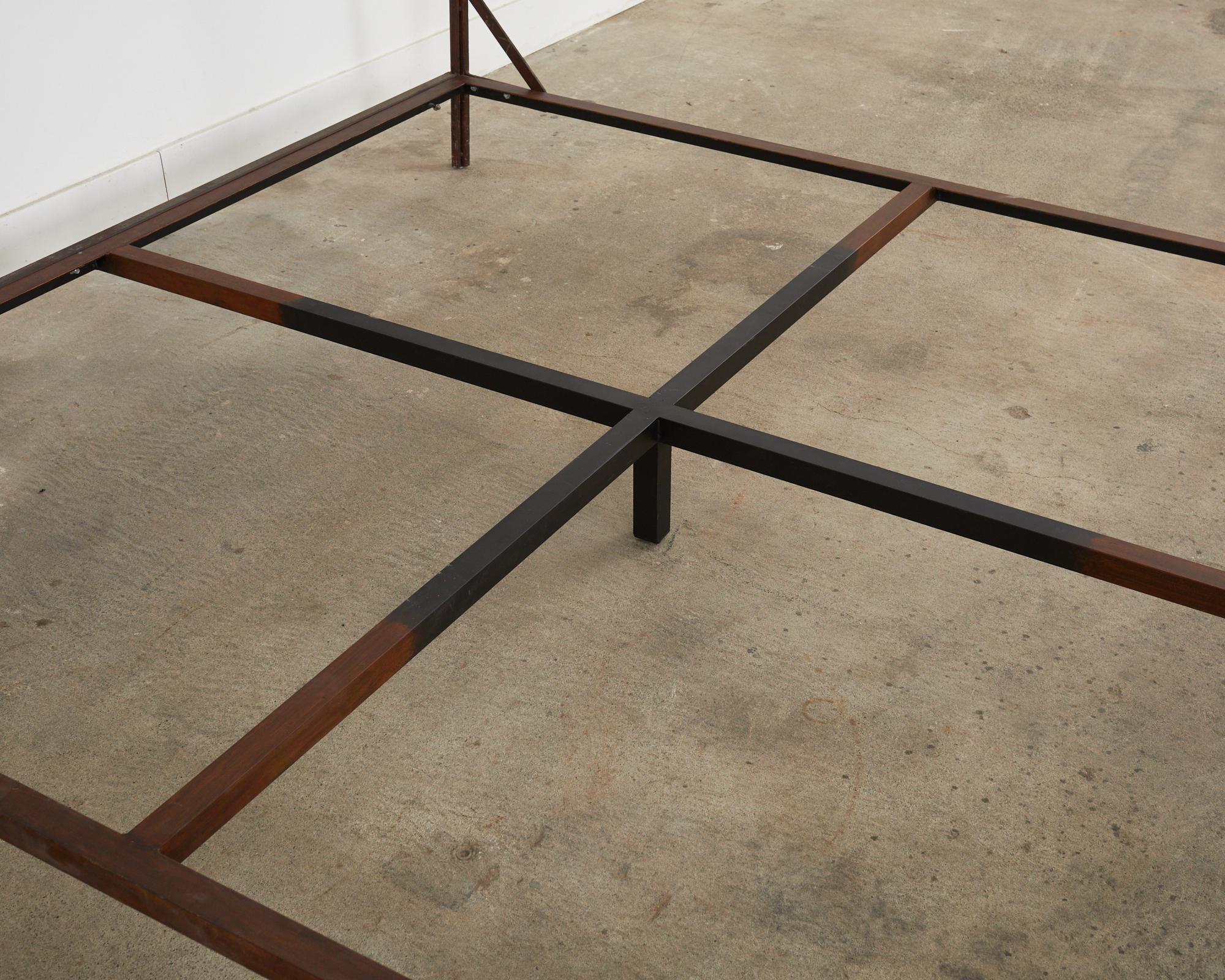 Rose Tarlow Style Neoclassical Iron Twig King Size Bed 4