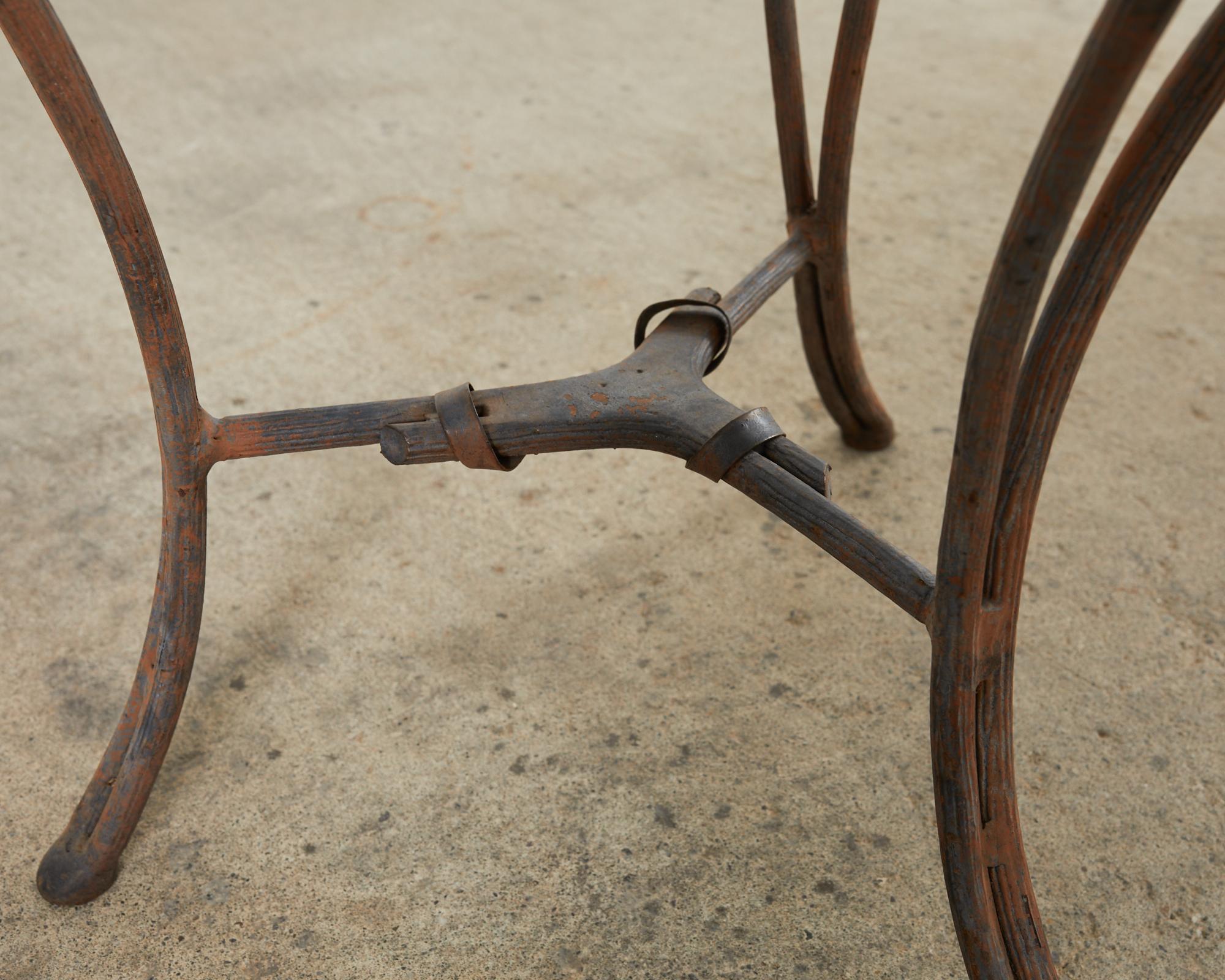 20th Century Rose Tarlow Style Twig Iron Garden Drinks Table For Sale