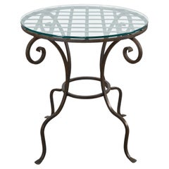 Rose Tarlow Style Wrought Iron Patio Garden Dining Table