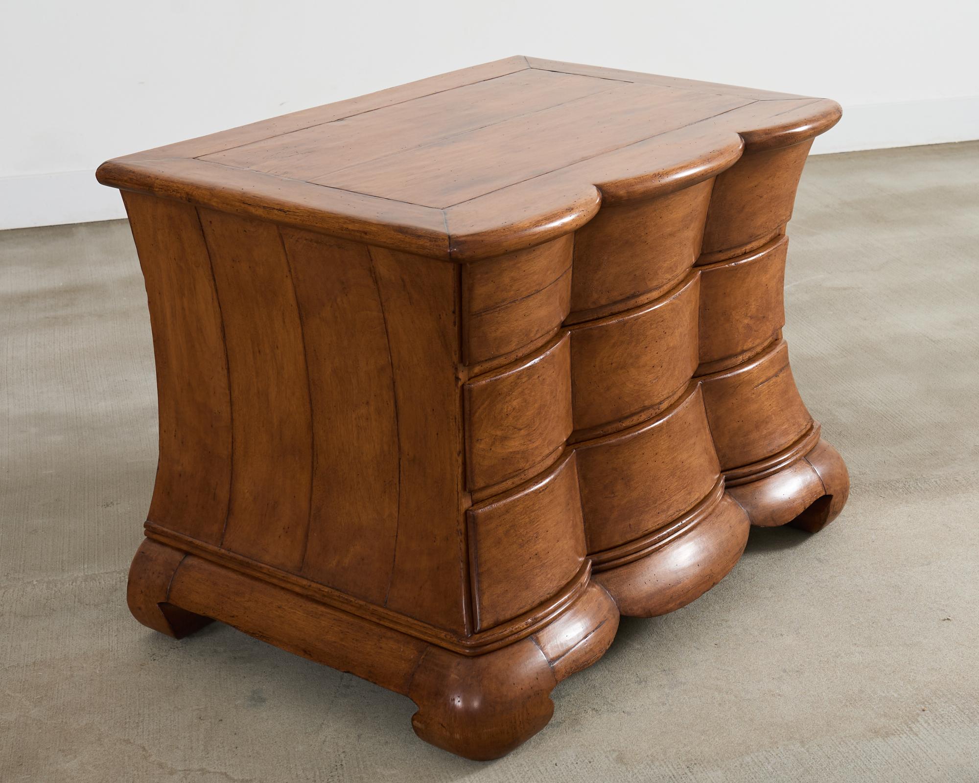 Rose Tarlow Walnut Three Drawer Dutch Commode or Chest 6