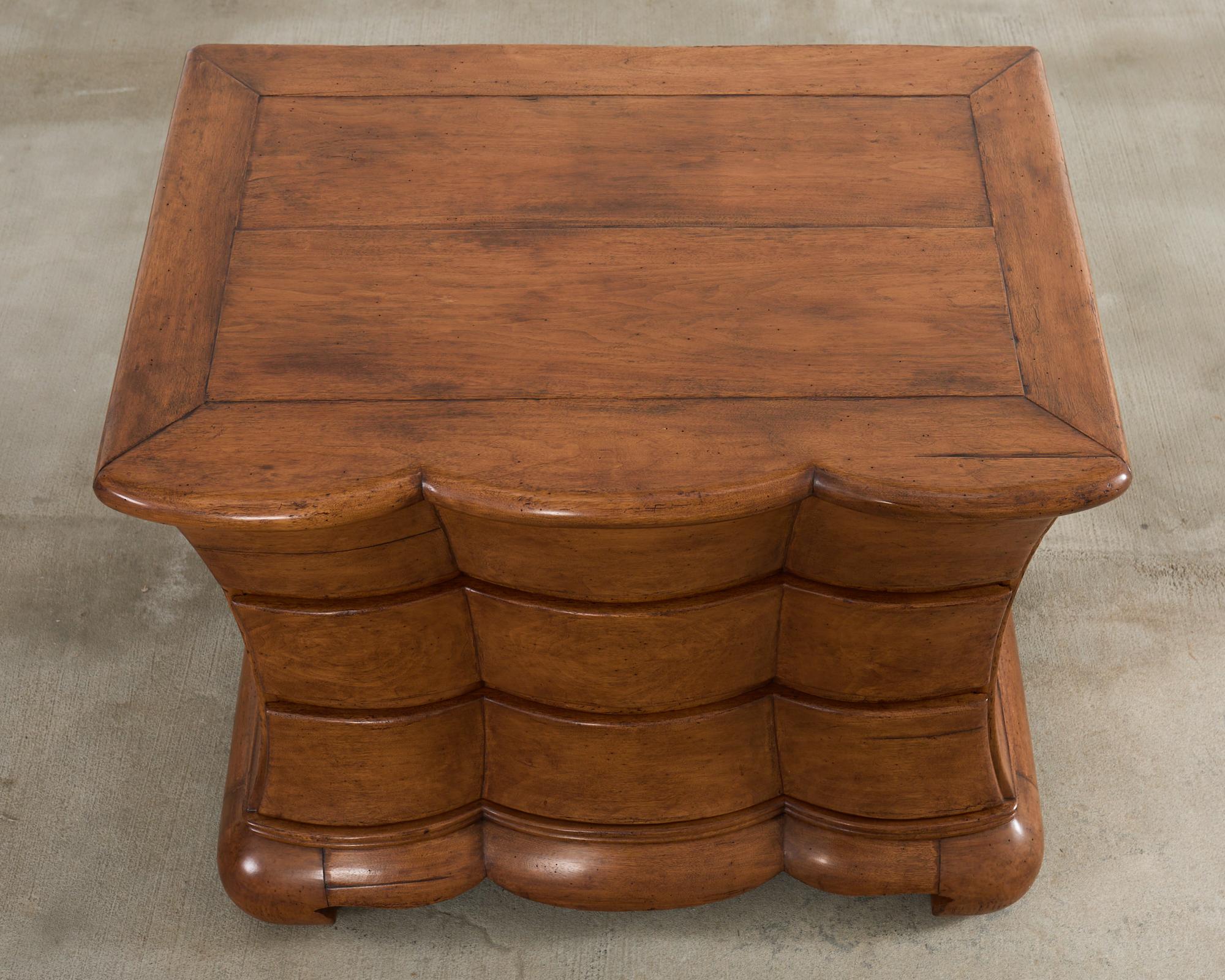American Rose Tarlow Walnut Three Drawer Dutch Commode or Chest