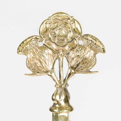 Rose & Thistle Edwardian brass standard lamp