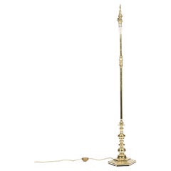 Lampada standard Rose & Thistle in ottone di epoca edoardiana